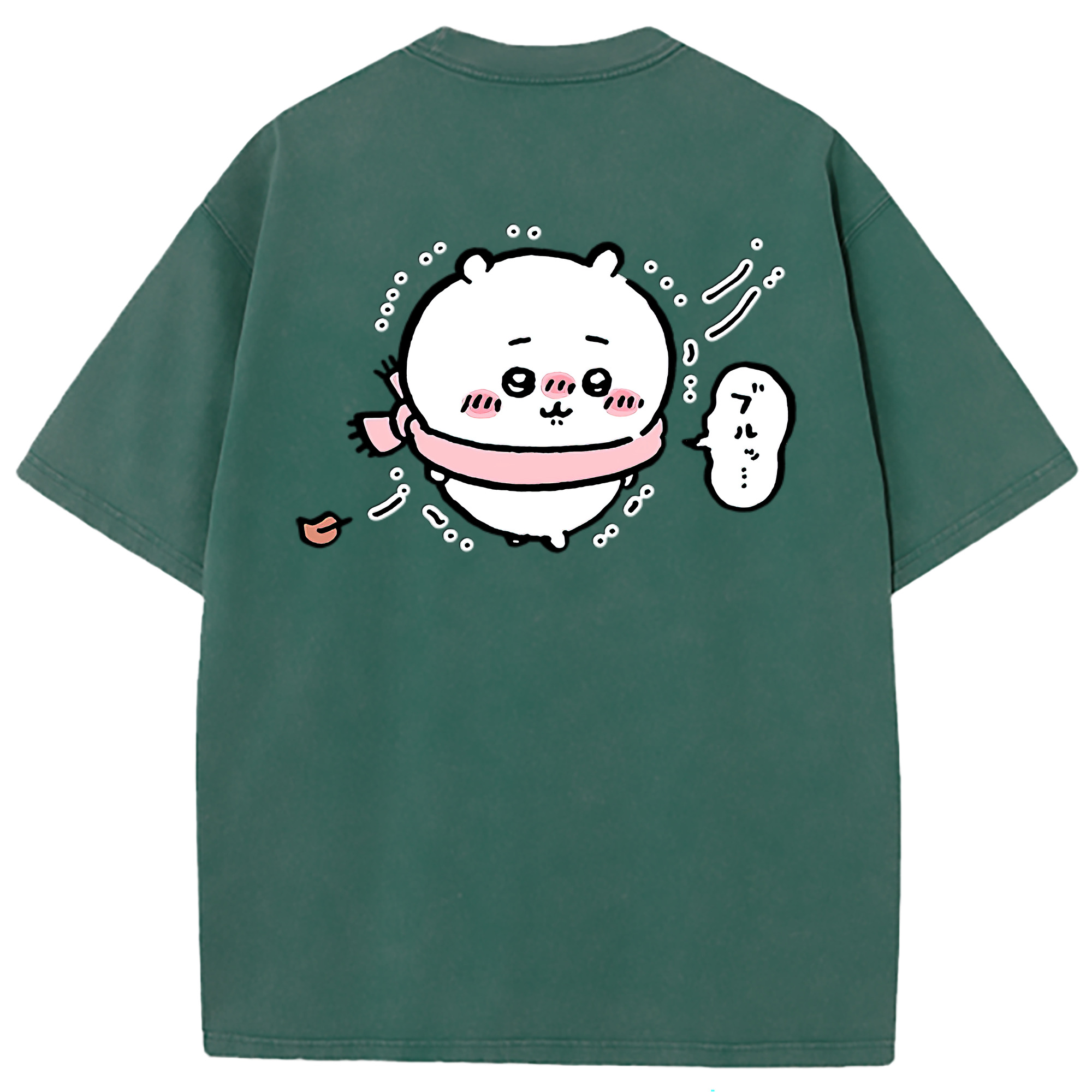 （画像用） ちいかわ ちいかわ Chii-kawa chiikawa 綿100% ヴィンテージ風 半袖Tシャツ（背面プリント）